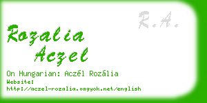 rozalia aczel business card